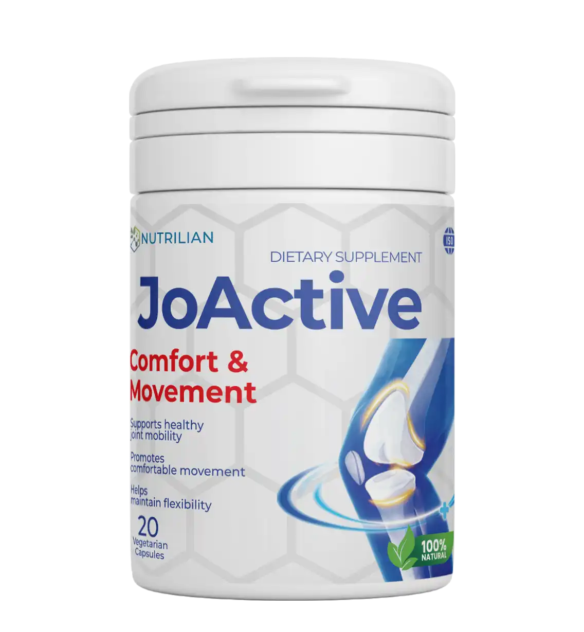 عبوة وعلبة مكمّل JoActive لدعم صحة المفاصل من Nutrilian
